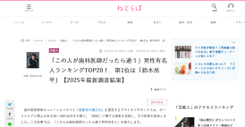ねとらぼに 歯医者の選び方「歯科に関する調査」が掲載